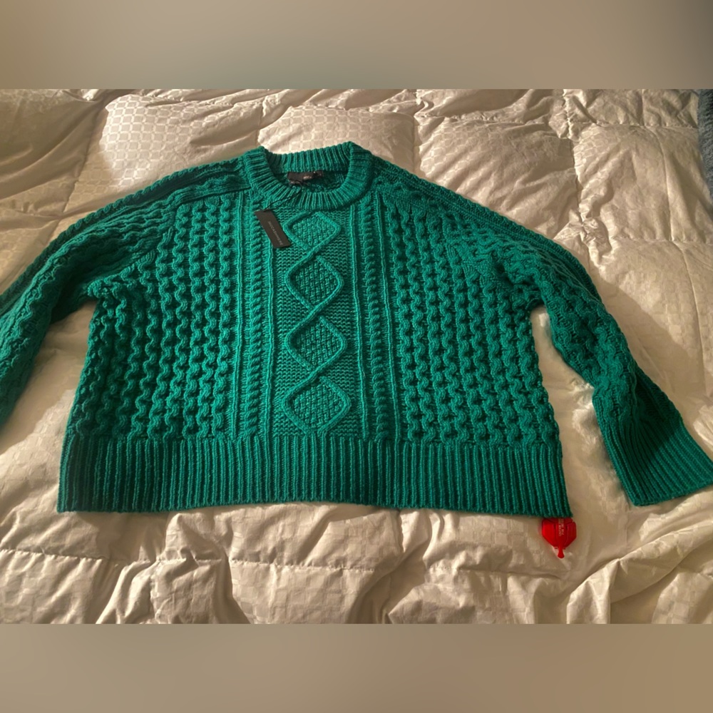 Malo Cashmere Cable Knit Wool & Cashmere-Blend Sweater - Picture 12 of 16